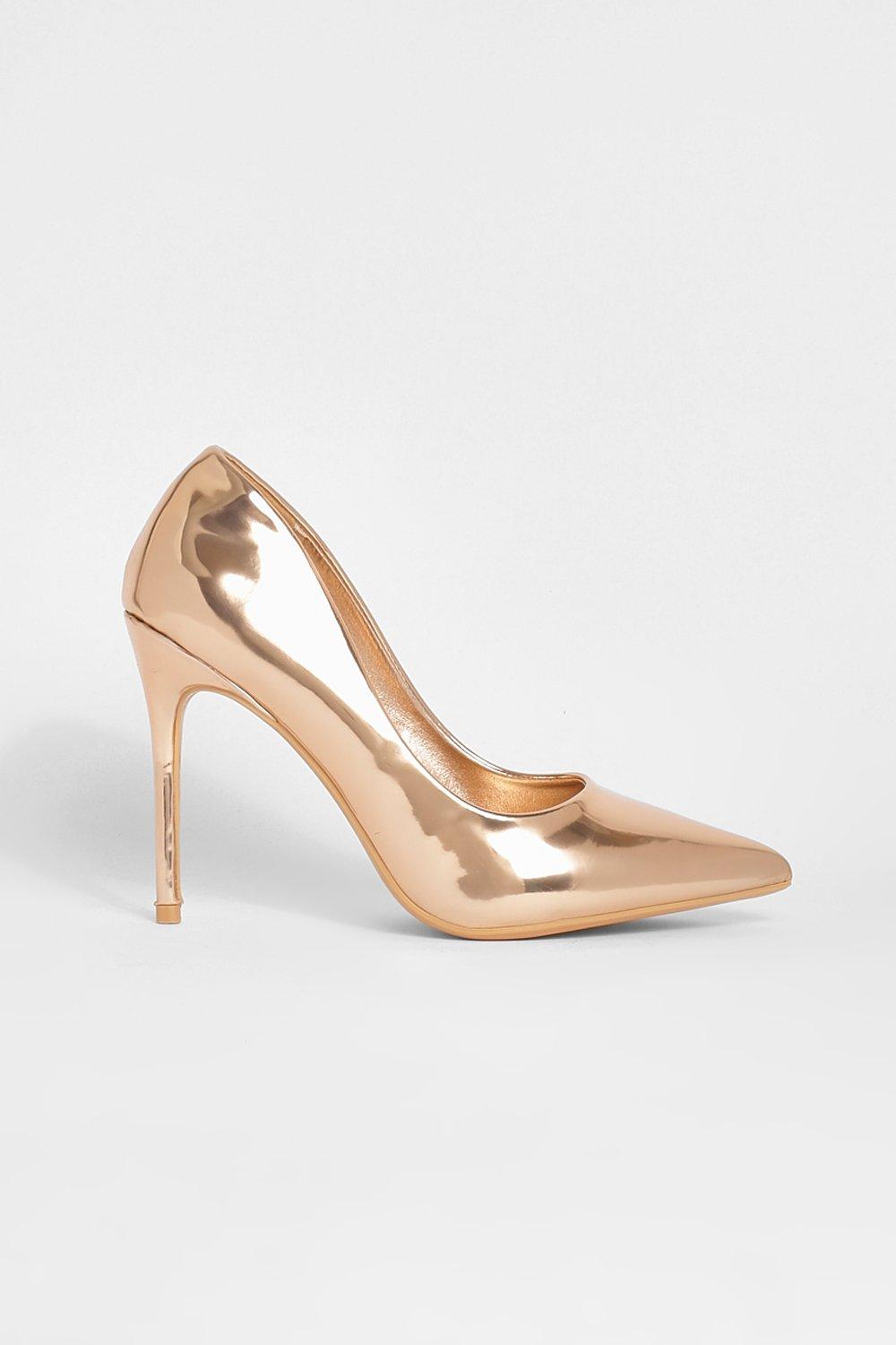 Metallic gold hot sale court shoes